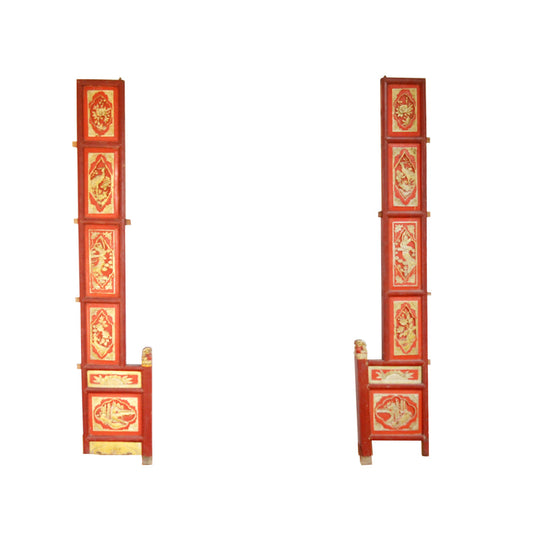 Holz Paneel chinesische Wand asiatische Deko massiv Holz antik
