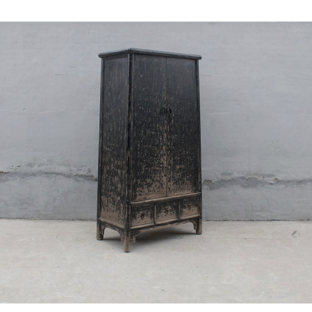chinesischer Schrank schwarz original antik massiv Holz Möbel inkl. Lieferung